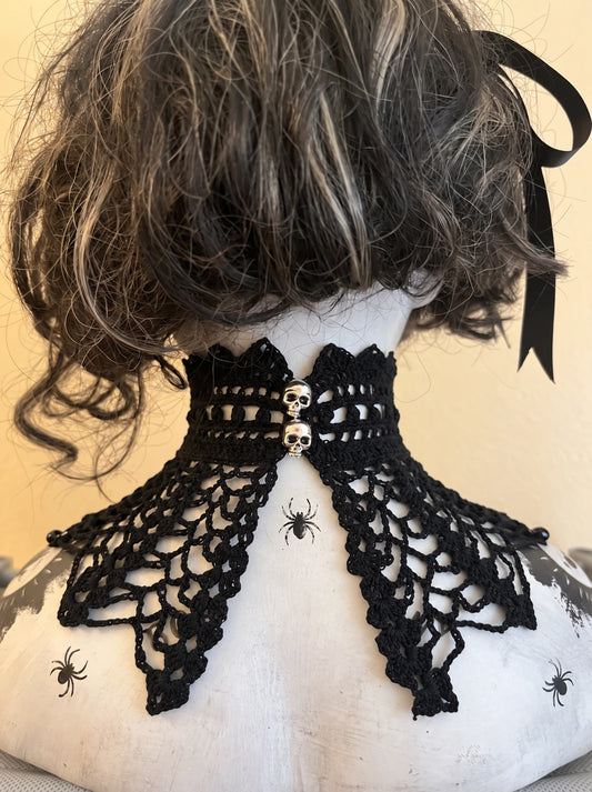 Gothic Crochet Collar Pattern 🖤🕷️
