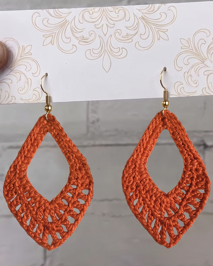 ✨ Elegant Crochet Drop Earrings Pattern