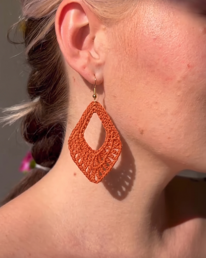 ✨ Elegant Crochet Drop Earrings Pattern
