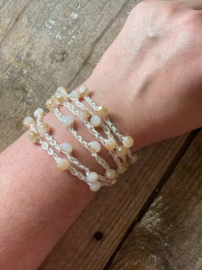 Beaded Crochet Bracelet Pattern 2-in-1