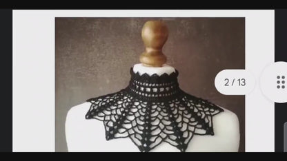Gothic Crochet Collar Pattern 🖤🕷️